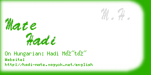 mate hadi business card